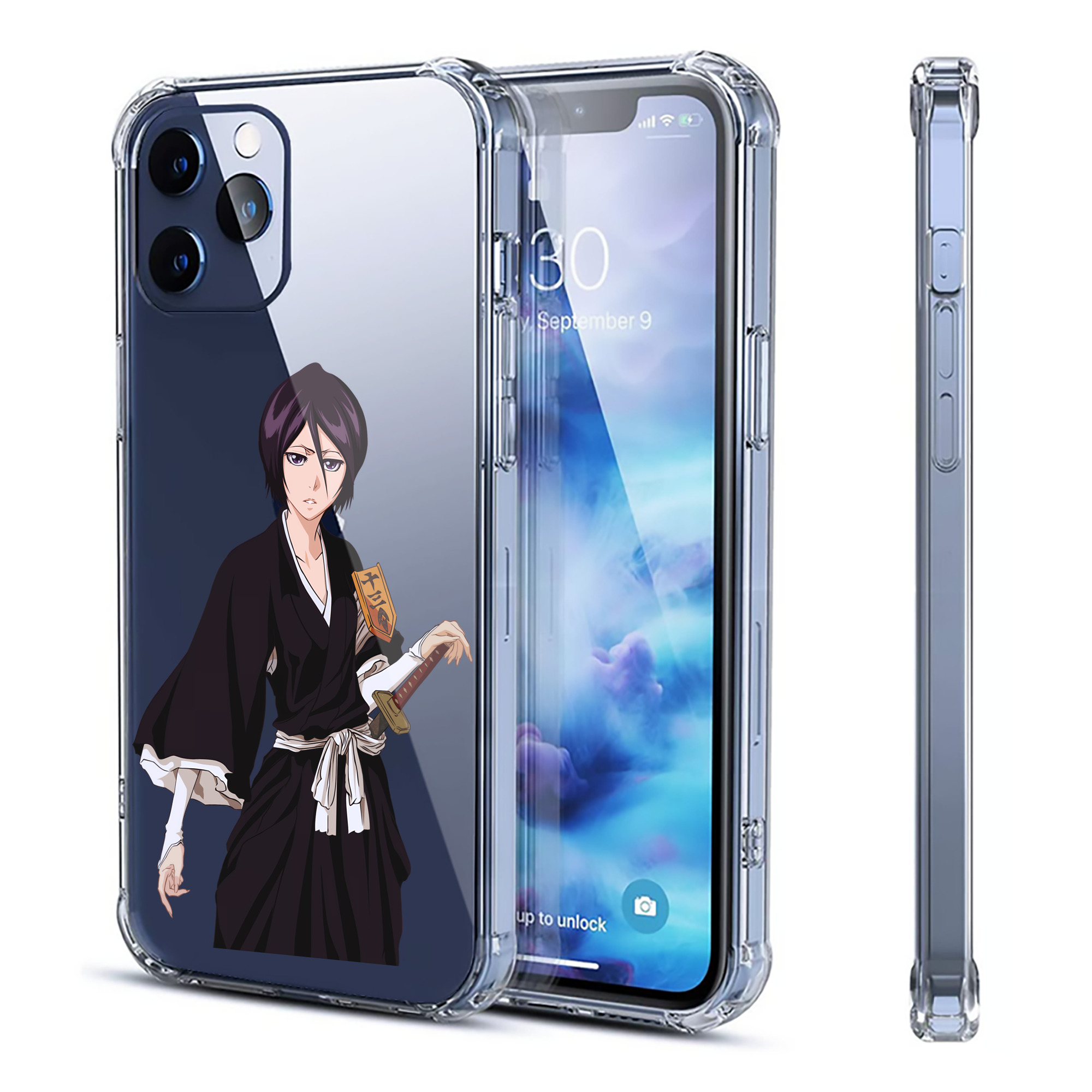 （画像用） ブリーチ 朽木ルキア BLEACH Kuchiki Rukia 【iPhone 12シリーズ対応】透明スマホケース（クリアソフトケース）